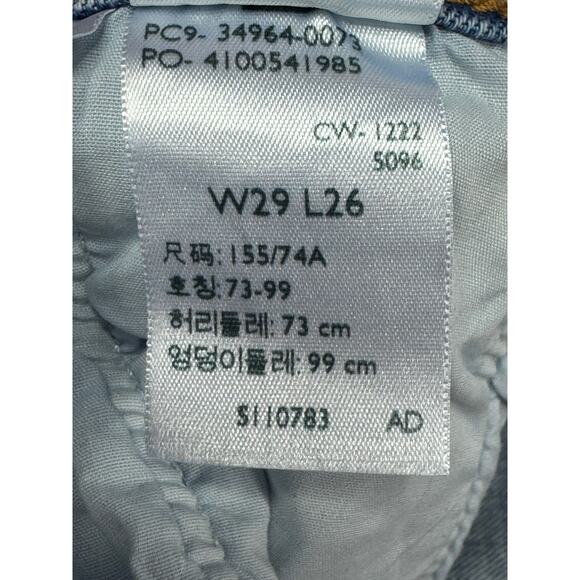 Levi's Women's Wedgie Straight Leg Button Fly Blue Denim Jeans - Size 29x26 - Picture 8 of 8